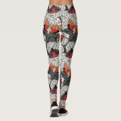 Moths on white hydrangea leggings (Achterkant)