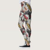 Moths on white hydrangea leggings (Links)