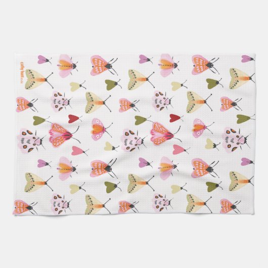  Moths Tea Towel Theedoek (Horizontaal)