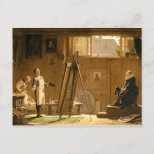  motief - Portretschilder - Spitzweg Briefkaart