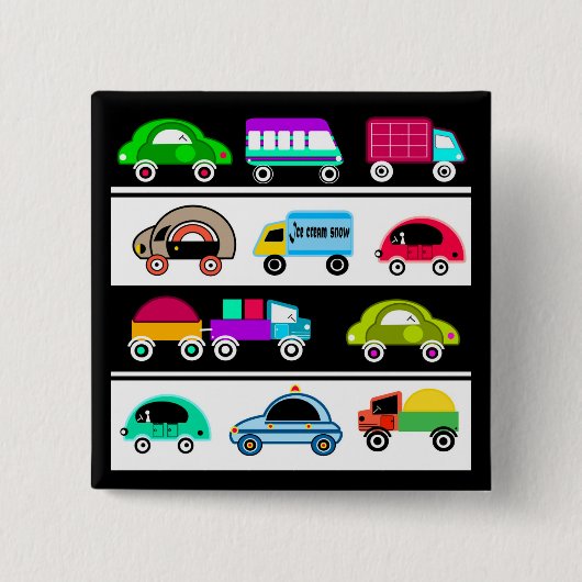 Motief voor kinderen vierkante button 5,1 cm (Voorkant)