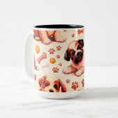 Motif 11 oz. tasse de café pour chien mignon (Devant gauche)