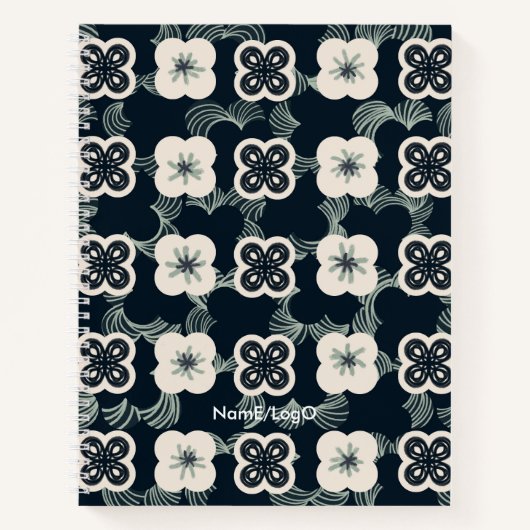 motif_5_flower_1 carnet en spirale (Devant)