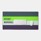 Motif à bandes de prunes vertes et profondes (Clavier et souris)