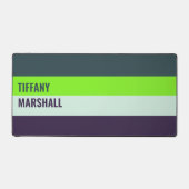 Motif à bandes de prunes vertes et profondes (Recto)