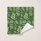 Motif à branche d'olivier naturel (Gant de toilette)