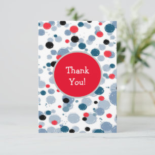 Motif à bulle Carte de remerciements plat