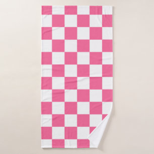 Motif à carreaux à damier rose blanc