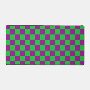 Motif à carreaux à damier vert et violet