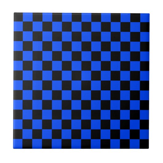 Motif à carreaux bleu et noir (Devant)