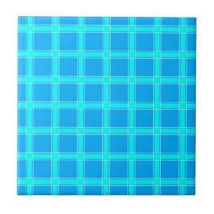 Motif à carreaux bleu néon