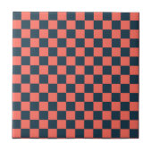 Motif à carreaux corail et marine (Devant)