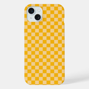 Motif à carreaux crème et agrumes