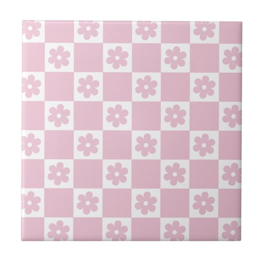 Motif à carreaux de fleurs roses (Devant)