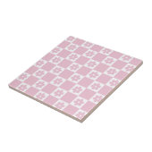 Motif à carreaux de fleurs roses (Côté)