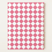 Motif à carreaux diamant rose blanc (Dos)