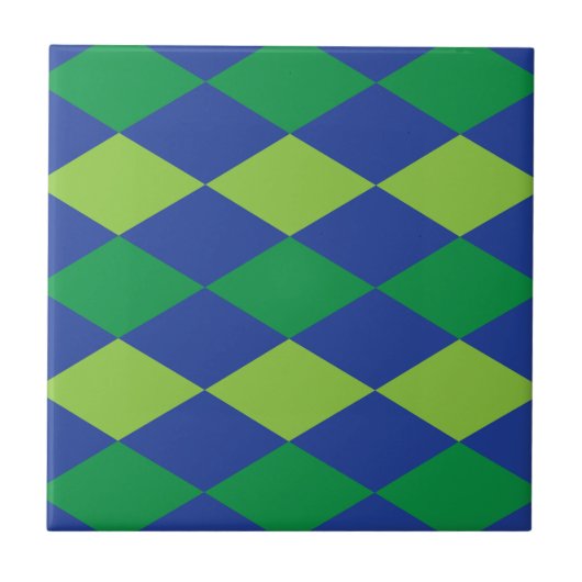 Motif à carreaux diamant vert citron vert (Devant)