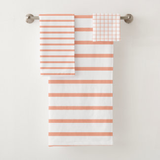 Motif à carreaux élégant et moderne pêche