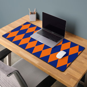 Motif à carreaux Harlequin orange et bleu