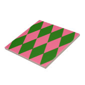 Motif à carreaux Harlequin vert rose (Côté)