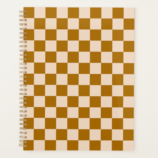 Motif à carreaux marron et beige (Devant)