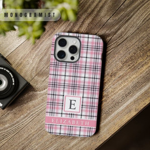 Motif à carreaux personnalisable rose blanc noir