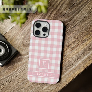 Motif à carreaux personnalisé rose pastel blanc do