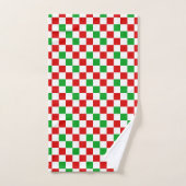 Motif à carreaux rouge blanc vert (Serviette à main)