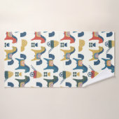 Motif à cheval inspiré de l'art scandinave.  (Serviette de bain)