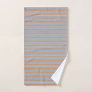 Motif à cinq bandes bleu et brun