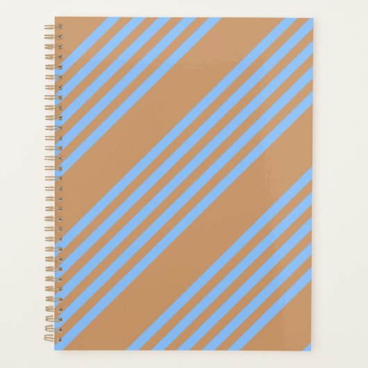 Motif à cinq bandes bleu et brun (Devant)