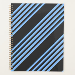 Motif à cinq bandes bleu et charbon