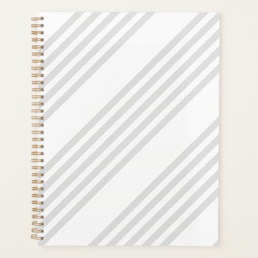 Motif à cinq bandes gris clair et blanc (Devant)