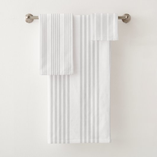 Motif à cinq bandes gris clair et blanc (En situation)