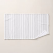 Motif à cinq bandes gris clair et blanc (Serviette à main)