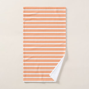 Motif à cinq bandes orange et blanc