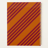 Motif à cinq bandes rouge Bourgogne et orange brûl (Dos)