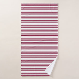 Motif à cinq bandes rouge et blanc bordeaux