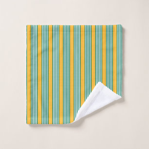 Motif à cinq bandes vert et blanc avec jaune