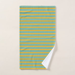 Motif à cinq bandes vert et blanc avec jaune