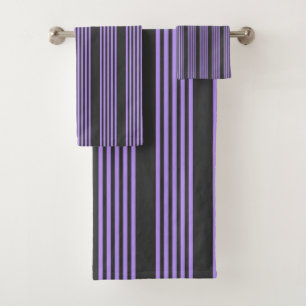 Motif à cinq bandes violet et charbon de bois