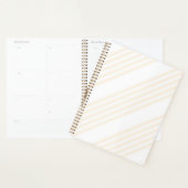 Motif à cinq rayures beige et blanc (Devant avec enveloppe)