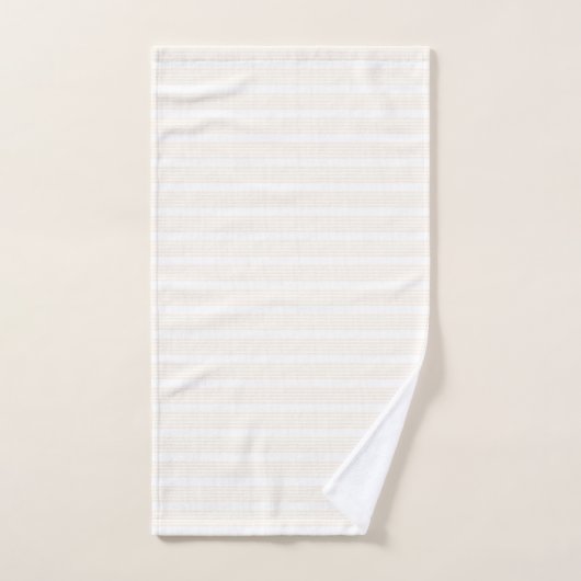 Motif à cinq rayures beige et blanc (Serviette à main)