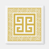 Motif à clé grecque Aimant Design Doré (Devant)