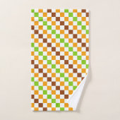 Motif à damier diagonal de récolte (Serviette à main)
