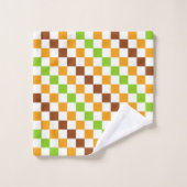 Motif à damier diagonal de récolte (Gant de toilette)