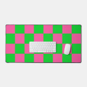 Motif À damiers chèque rose vert (Clavier et souris)