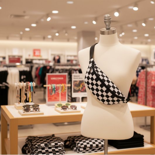 Motif À damiers noir et blanc sophistiqué