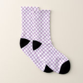 Motif À damiers violet et blanc (Paire)