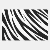 motif à doodle noir blanc feuille d'emballage (Devant 2)